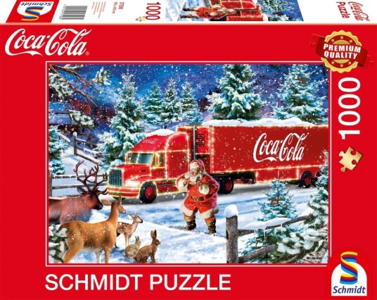 Puslespill Coca Cola Christmas Truck 1000 brikker Schmidt