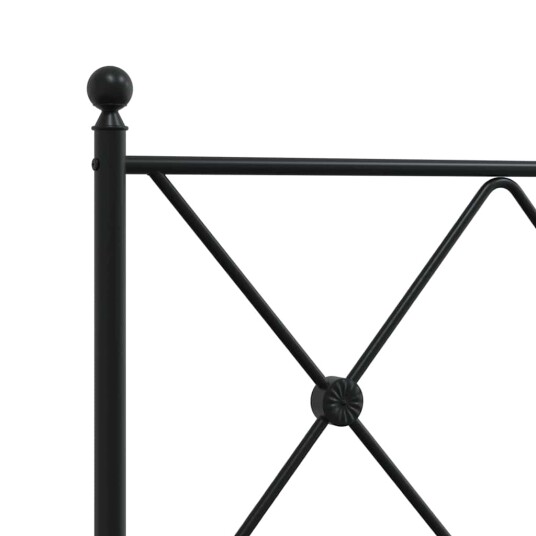 Sengegavl i metall svart 100 cm 8721012374157