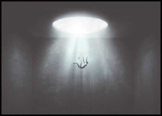 Falling From Hole of Light Plakat Plakat / 40x50cm