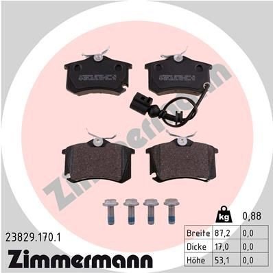 Bremseklosser ZIMMERMANN 23829.170.1