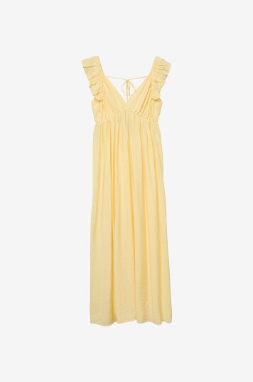 Vero Moda Maxikjole vmJosie SL Ankle Frill Dress Gul