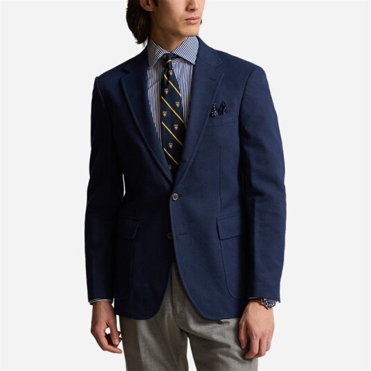 Ralph Lauren Polo Modern Herringbone Tweed Sport Coat - Navy Blå 54 Ralph Lauren Polo Modern Herringbone Tweed Sport Coat - Navy Blå 54