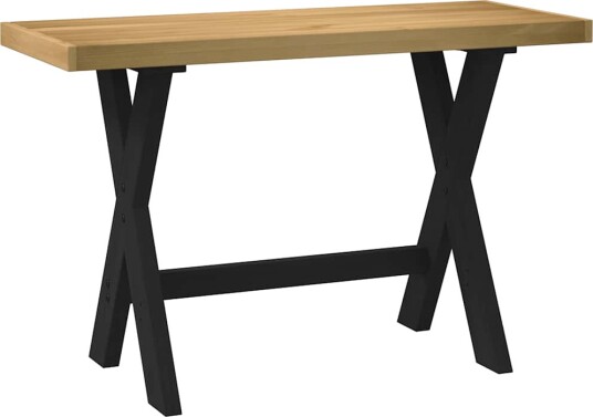Skrivebord NOAIN X-formede ben 120x50x75 cm heltre furu