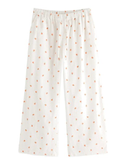 Lindex Trousers Pyjama Seersucker White XS Lindex Trousers Pyjama Seersucker White XS
