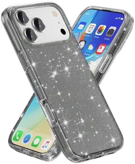 Trolsk Mobildeksel Glitter (iPhone 17 Pro) Svart