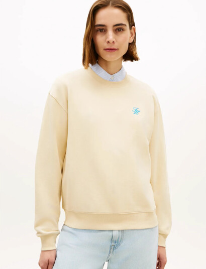 Tommy Hilfiger Th Script Reg Sweatshirt Cream XL Tommy Hilfiger Th Script Reg Sweatshirt Cream XL