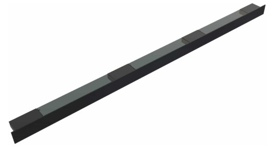 Dansani Illumi Hylle med Stikkontakt E, USB Stik Svart Matt / 200cm