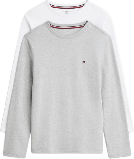 Tommy Hilfiger 2 Pk Ls Tee Grey 128 140