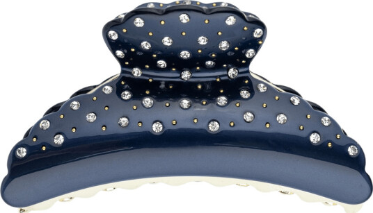DARK Crystal Hair Claw X Large Navy Blue