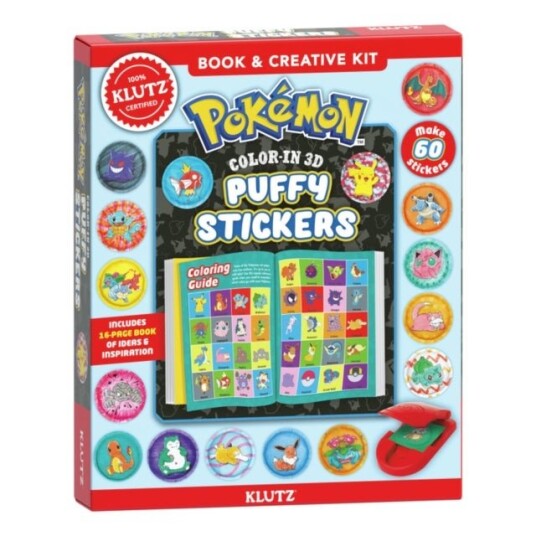 Pokemon Color In 3D Puffy Stickers Pokemon Color In 3D Puffy Stickers