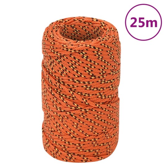  Båttau oransje 20 mm 25 m polypropylen