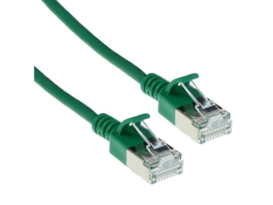 Act Green 1.5 Meter Lszh U/Ftp Cat6a Datacenter Slimline Patch Cable Snagless With Rj45 Connectors (Dc7751)