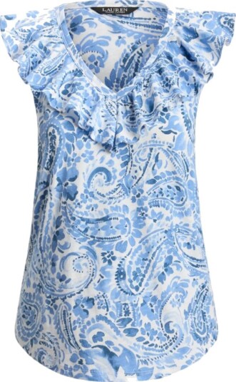 Lauren Ralph Lauren Fresh Ctn Slub Jrsy Knt Pullover Blue XL