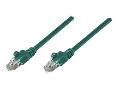 Intellinet Network Patch Cable Cat5e 2M Green Cca U/Utp Pvc Rj45 Gold Plated Contacts Snagless Booted Lifetime Warranty Polybag Koblingskabel Rj-45 Hann Til Rj-45 Hann 2 M Utp Cat 5E Formstøpt Uten Hindringer Grønn