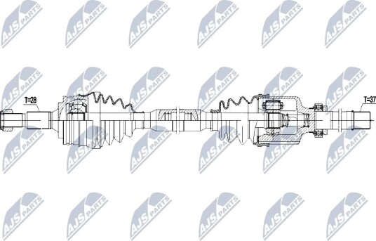 Nty Drivaksel NTY NPW PE 069