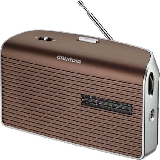 Grundig Music 60 FM/Mellombølge radio med antenne Brun/Sølv