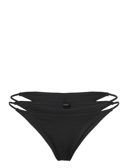 Weekday Layered Brazilian Bikini Bottoms - Black - XS