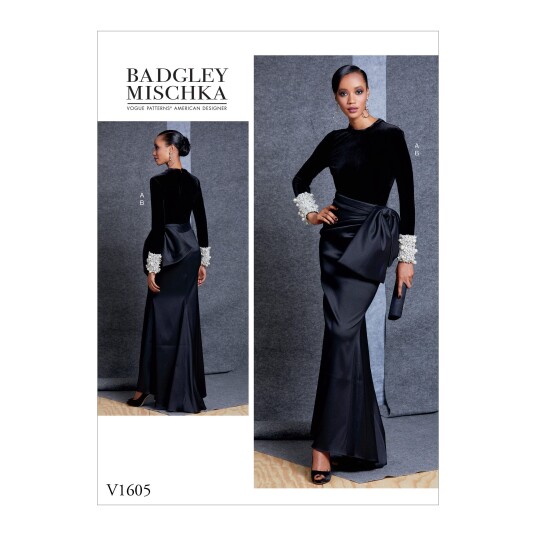 Vogue 1605 - Kjole A5 (6-8-10-12-14)