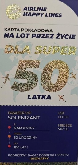 Yeku Gratulasjonskort 50 År Mann