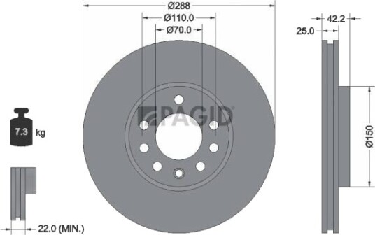 PAGID 52426NC Bremseskive PAGID 52426NC Bremseskive