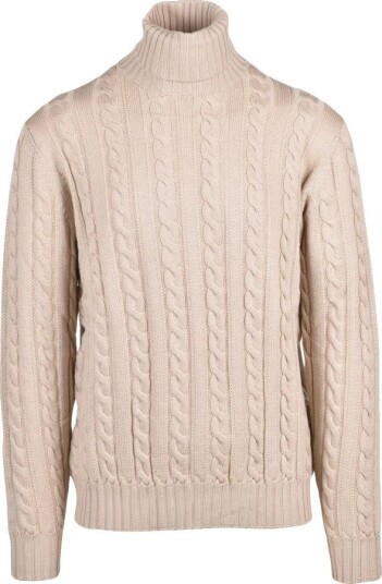 Filippo De Laurentiis Herre Strikkevarer Beige L,