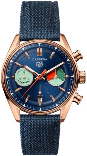 TAG Heuer Herreklokke CBS2241.FN8023 Carrera Blå/Lær Ø39 mm TAG Heuer Herreklokke CBS2241.FN8023 Carrera Blå/Lær Ø39 mm