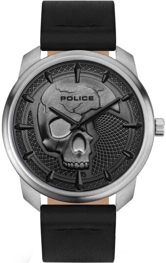 Police Herreklokke PL15714JS.61 Bleder Grå/Lær Ø44 mm