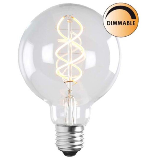 Globen Lighting Lyspære LED Soft Filament Dimbar Klar 100 mm Globen Lighting Lyspære LED Soft Filament Dimbar Klar 100 mm