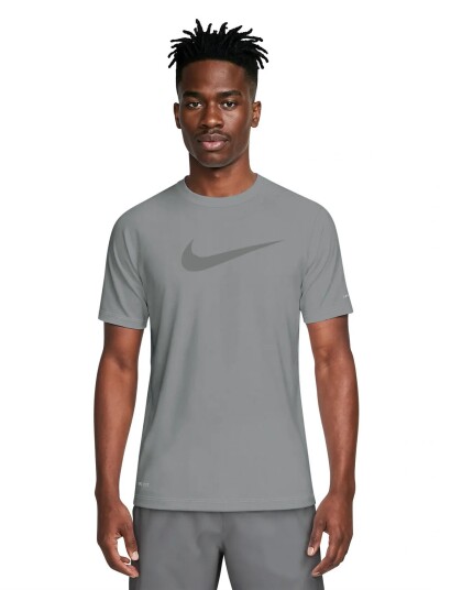 NIKE SWIM Nike Specs Soft Hand Poly Short Sleeve Hydroguard   Grey   L