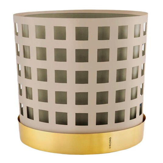 Klong Trio krukke square stor beige Klong Trio krukke square stor beige