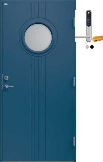 Ytterdør Diplomat Bettina Klart Glass med Yale Doorman Classic Home