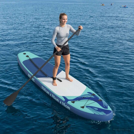 Oppblåsbar Stand Up Paddle Board HYDROS 335 x 76 x 15 cm Turkis Oppblåsbar Stand Up Paddle Board HYDROS 335 x 76 x 15 cm Turkis