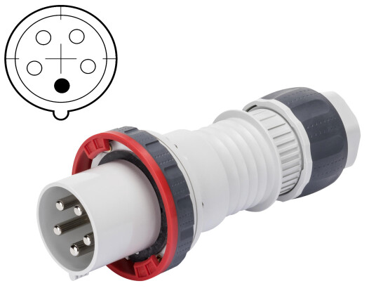 Gewiss Støpsel 125A 3P+N+J 400V IP67 GW60061H Gewiss Støpsel 125A 3P+N+J 400V IP67 GW60061H