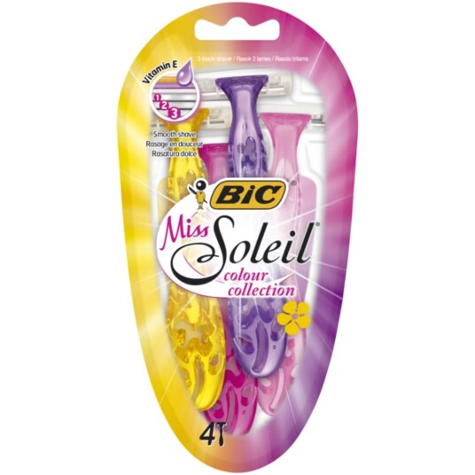 Bic BIC Miss Soleil Colour Barberhøvel, 4 stk. Bic BIC Miss Soleil Colour Barberhøvel, 4 stk.