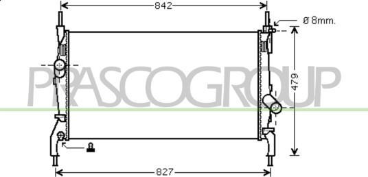 PRASCO FD912R002 Radiator motorkjøling