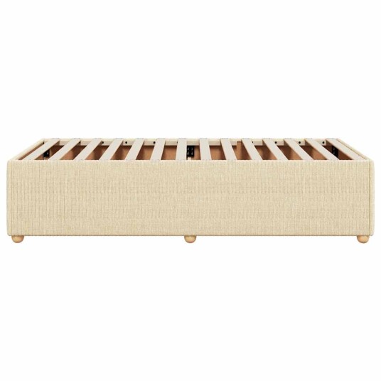 Sengeramme kremhvit 90x190 cm stoff