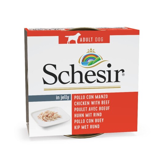 Schesir 6 X 150 G Kylling Med Biff