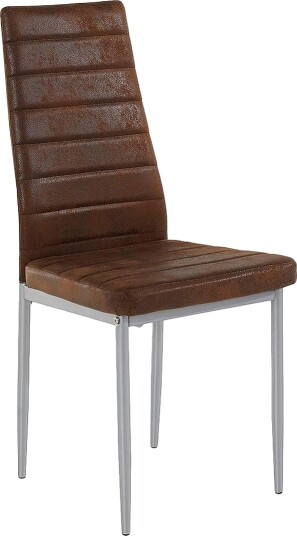 Sabie Spisestol Microfiber 2-pk - Brun/Sølv Sabie Spisestol Microfiber 2-pk - Brun/Sølv