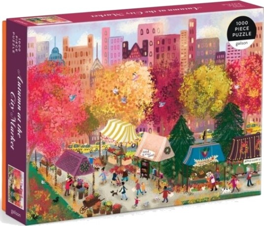 Joy Laforme Autumn At The City Market 1000 Piece Puzzle