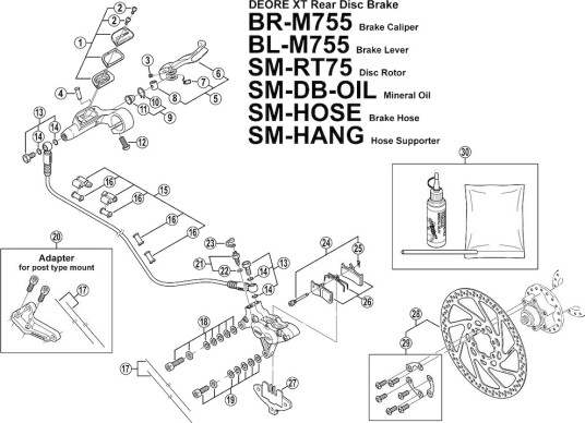 Shimano O-ring til BR-M755