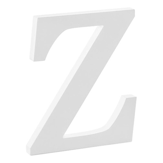 PartyDeco Trebokstaver Hvite - Bokstav Z