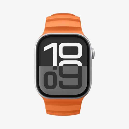 Spigen silikonrem for Apple Watch 44/45/46/49mm Oransje
