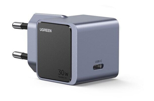 Ugreen Nexode S 30W USB-C Hurtiglader Grå GaN Teknologi Ugreen Nexode S 30W USB-C Hurtiglader Grå GaN Teknologi