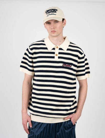 Prohibited Court Knit Polo Black XXL x 76