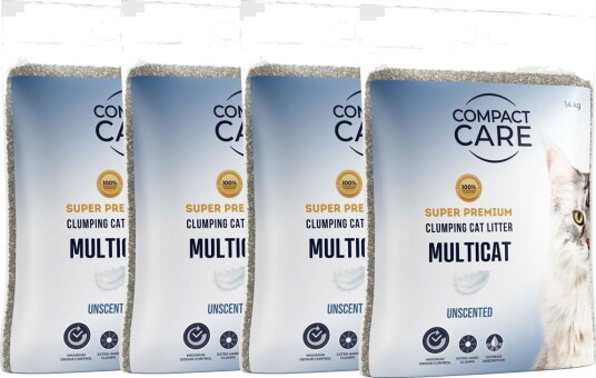 Compact Care Multicat Unscented 4X14 kg
