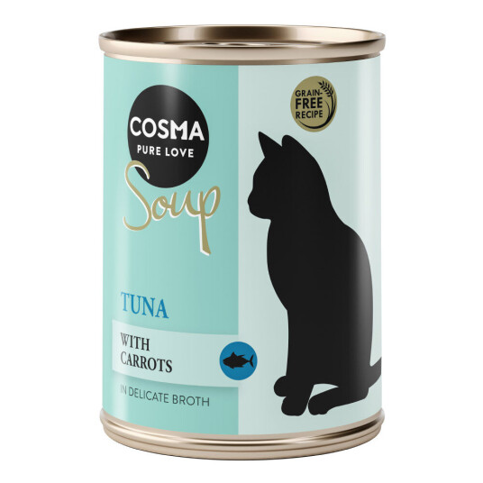 Cosma Økonomipakke Soup 24 X 100 G Tunfisk Med Gulrot