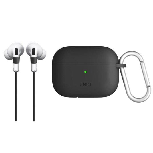 UNIQ Vencer Apple AirPods Pro Deksel m. Karabinkrok & Sports Strap Charcoal