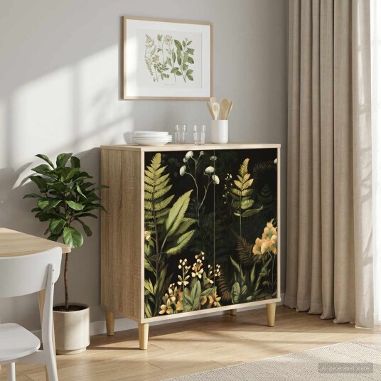 vidaXL Serviesskap RHENEN Sonoma 69 x 33 x 75 cm Konstruert tre
