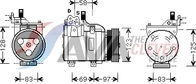 AC-kompressor AVA COOLING SYSTEMS HYAK093