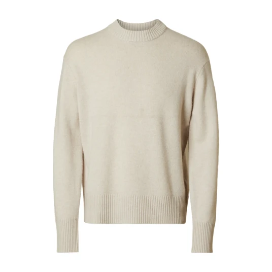 Selected Slhcalle Relaxed Cashmere Blend Crew - Cream - XL Selected Slhcalle Relaxed Cashmere Blend Crew - Cream - XL